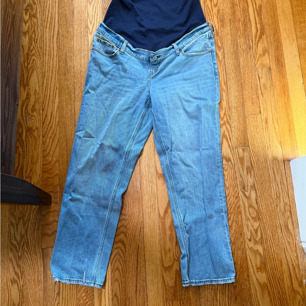 Abercrombie & Fitch maternity Light Blue Straight Leg Jeans